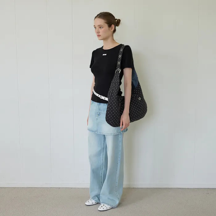 LETERIE BUCKLE REVERSIBLE SHOULDER BAG_4COLORS