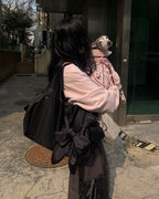 siweol Bow Shoulder Bag / Nylon Black