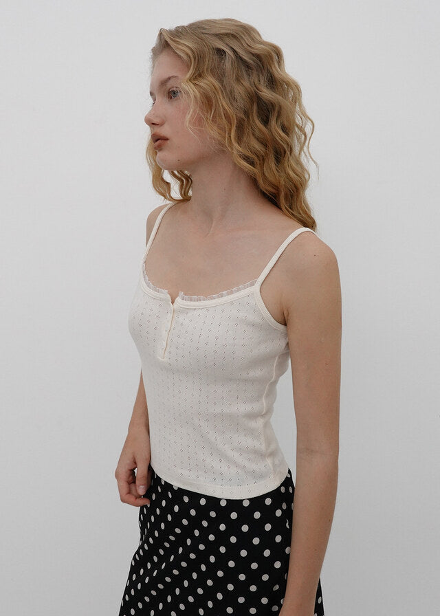 [韓國製造🇰🇷] Chitti Punching Lace Tank Top / 3colors