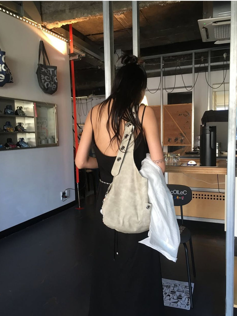 LETERIE BUCKLE REVERSIBLE SHOULDER BAG_4COLORS