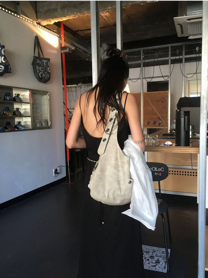 LETERIE BUCKLE REVERSIBLE SHOULDER BAG_4COLORS