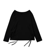 GILA ARCHIVE ONE SHOULDER GRAPHIC LONG SLEEVE_BLACK