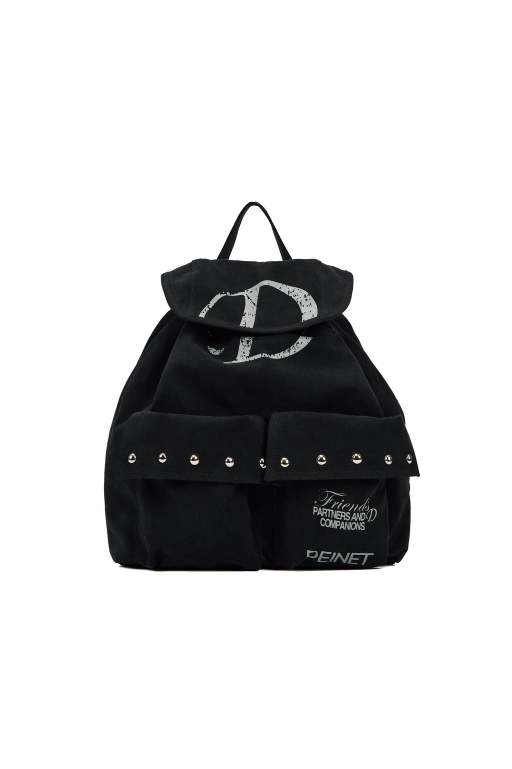 DEINET D & FRIENDS STUD POCKET BACKPACK IN BLACK