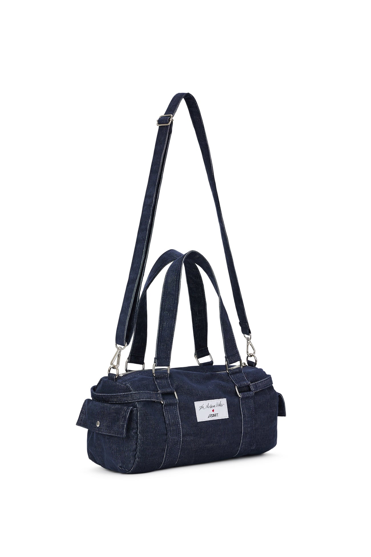 DEINET X TMV DENIM CORDUROY DUFFLE MINI BAG IN BLUE