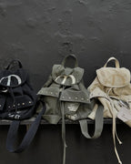 DEINET D & FRIENDS STUD POCKET BACKPACK IN KHAKI
