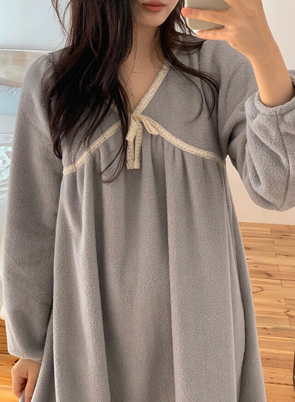 J'eu Rowney Lace Sleeping Pajama Set 4colors