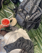 siweol Bow String Backpack / Dot Black