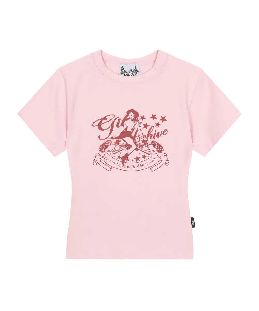 PIN UP GIRL CROP T-SHIRT_PK