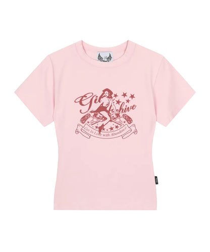 PIN UP GIRL CROP T-SHIRT_PK