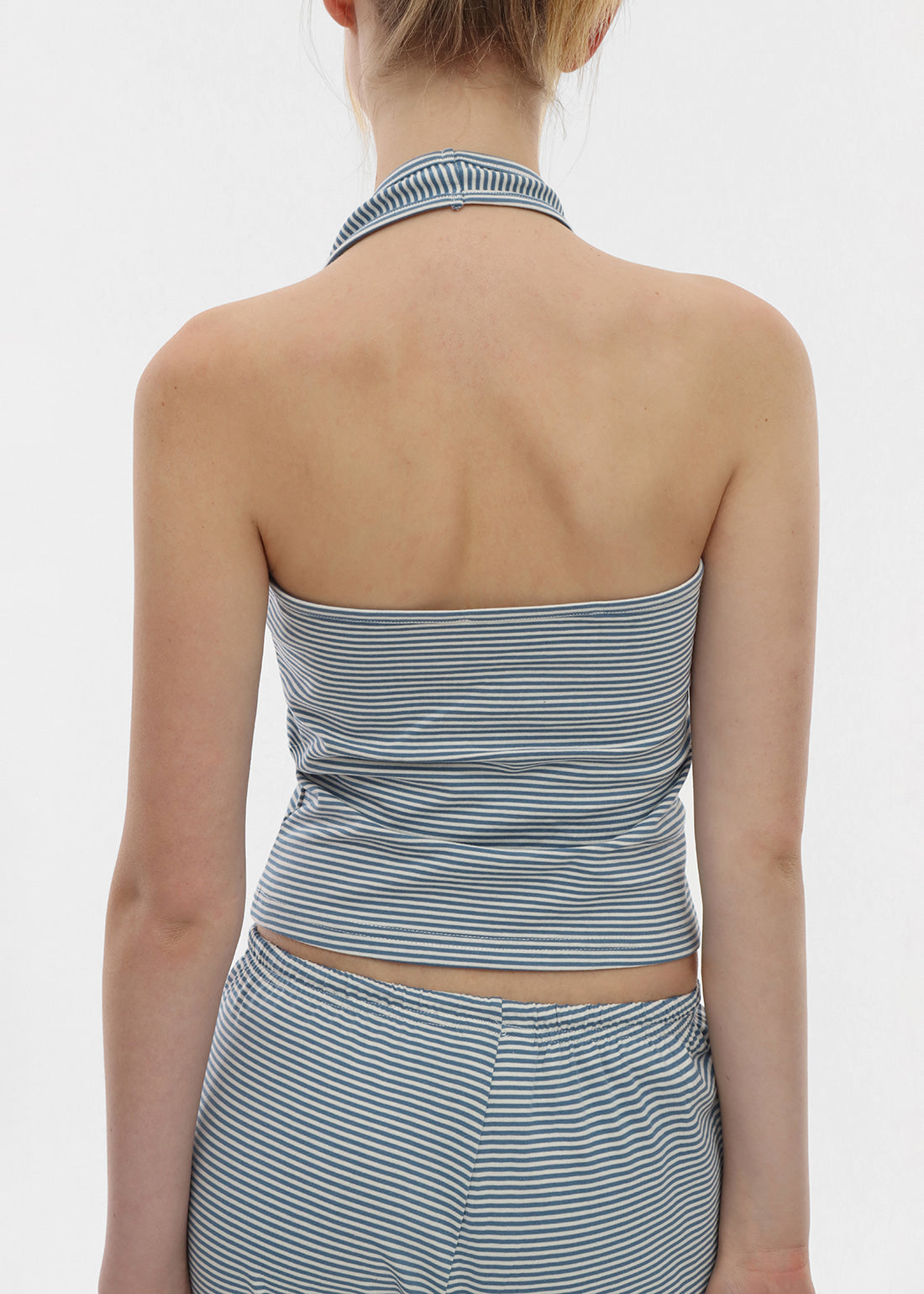 [韓國銷量破千][B-BASIC] Summer Stripe Halter Neck Top / 2colors