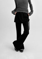 Levi Shirring Banded Skirt Pants - 2colors