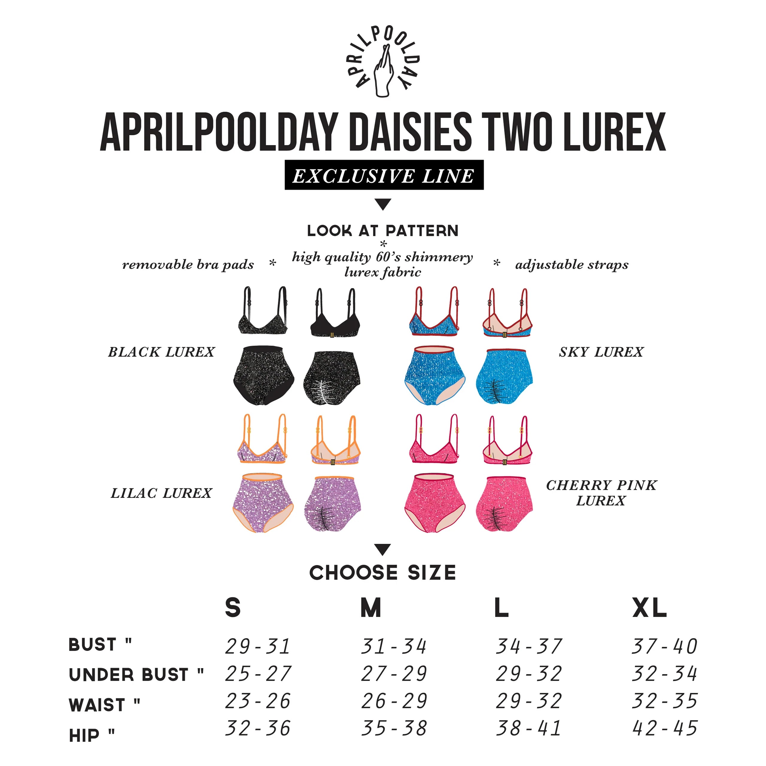 APRILPOOLDAY DAISIES TWO LUREX SET / 4COLORS