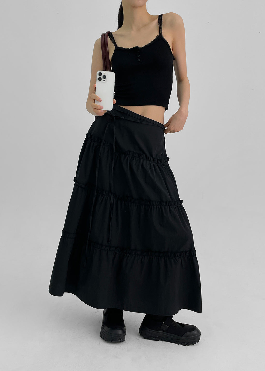 [韓國銷量3000+] Signature Flare Long Skirt / 2colors