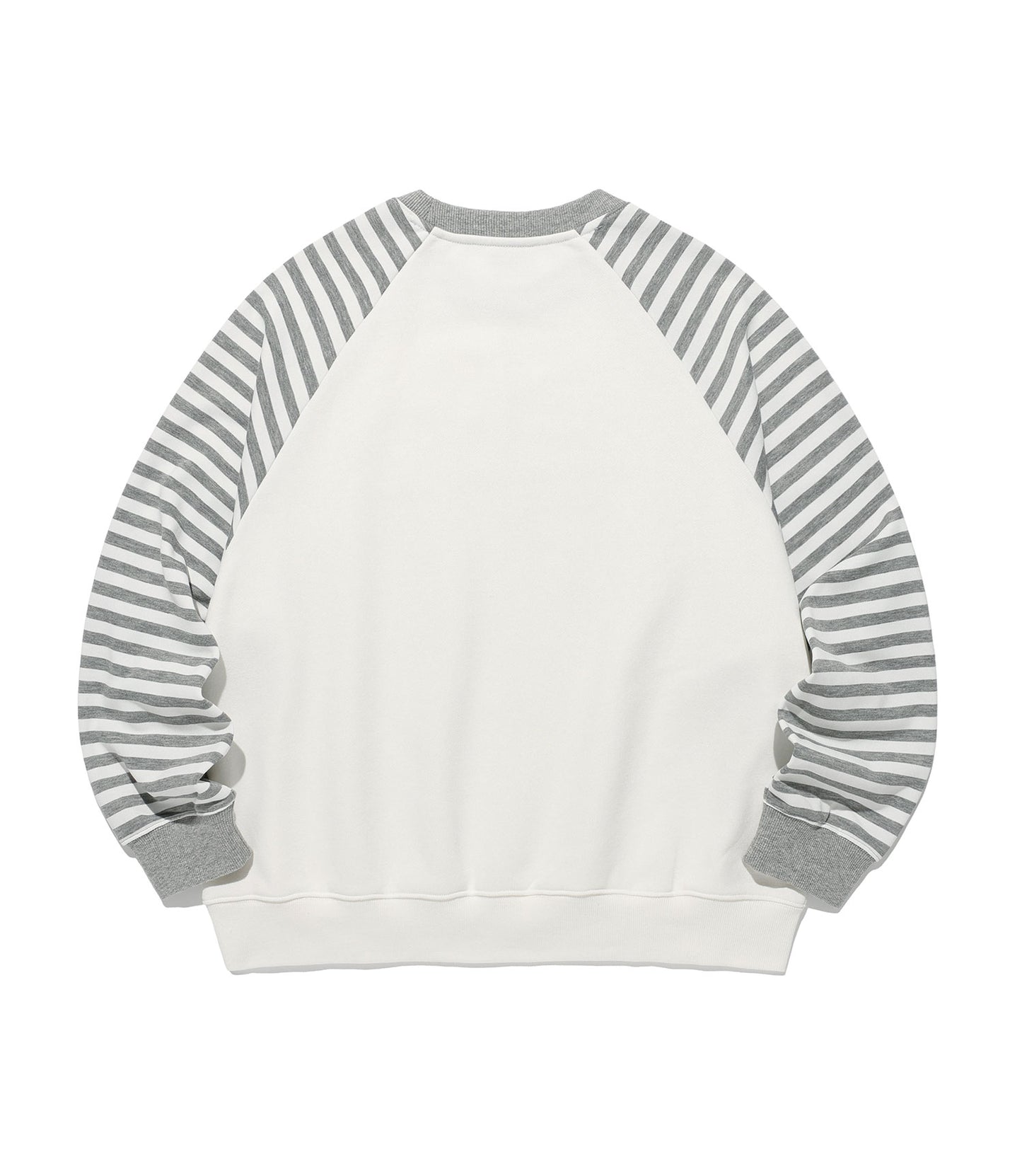 STRIPE 3STAR RAGLAN SWEATSHIRTS [WHITE]