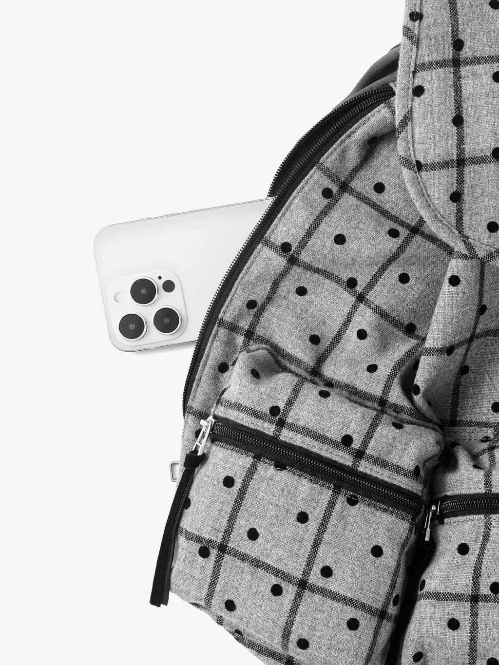 BERRY POCKET BACKPACK LARGE - DOT GREY