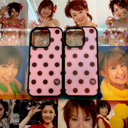 Pink-Dots Glass Bumper iPhone Case - 5types