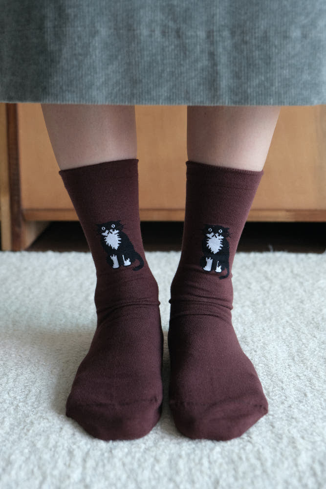 韓國文創 chocolateye with SOCKSTAZ front & back mo socks - made in Korea (by Yeonju Choi)