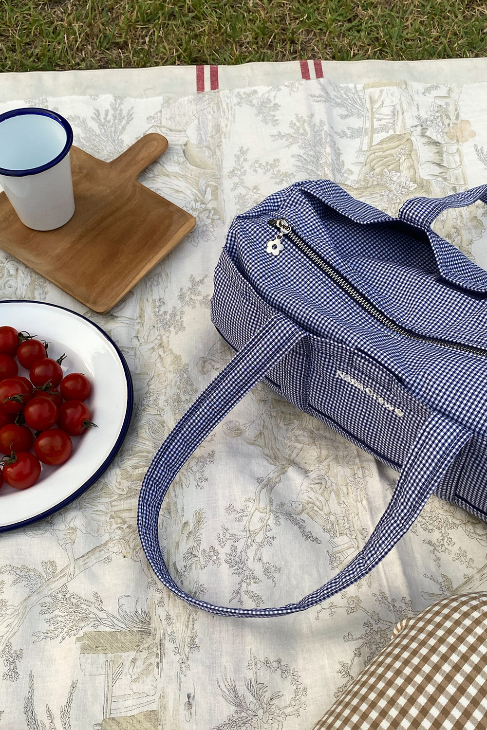 NANACREW MINI DUFFLE BAG - GINGHAM CHECK