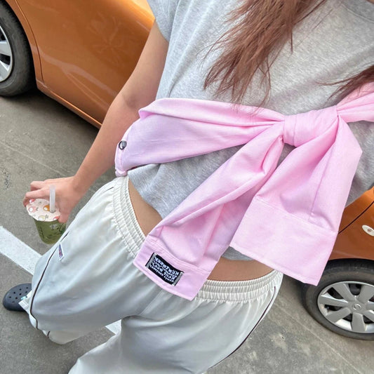 KENTNEEY 3-WAY DAILY SHIRT SLEEVE BAGGY - BABY PINK (售罄不補貨!!)