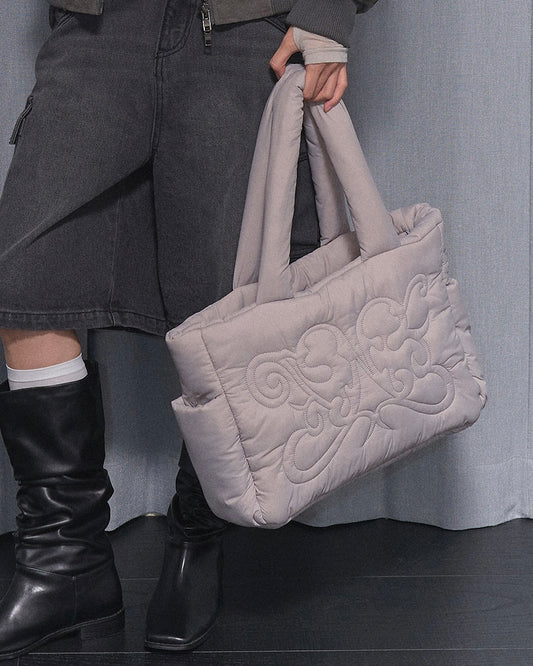 NASTY FANCY CLUB CUDDLE PADDED SHOULDER BAG / GREY