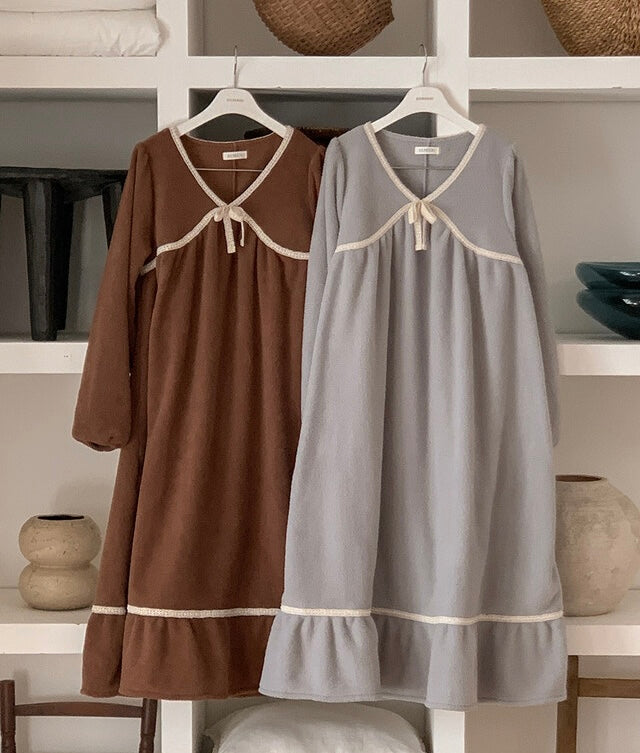 J'eu Rowney Lace Sleeping Pajama Set 4colors