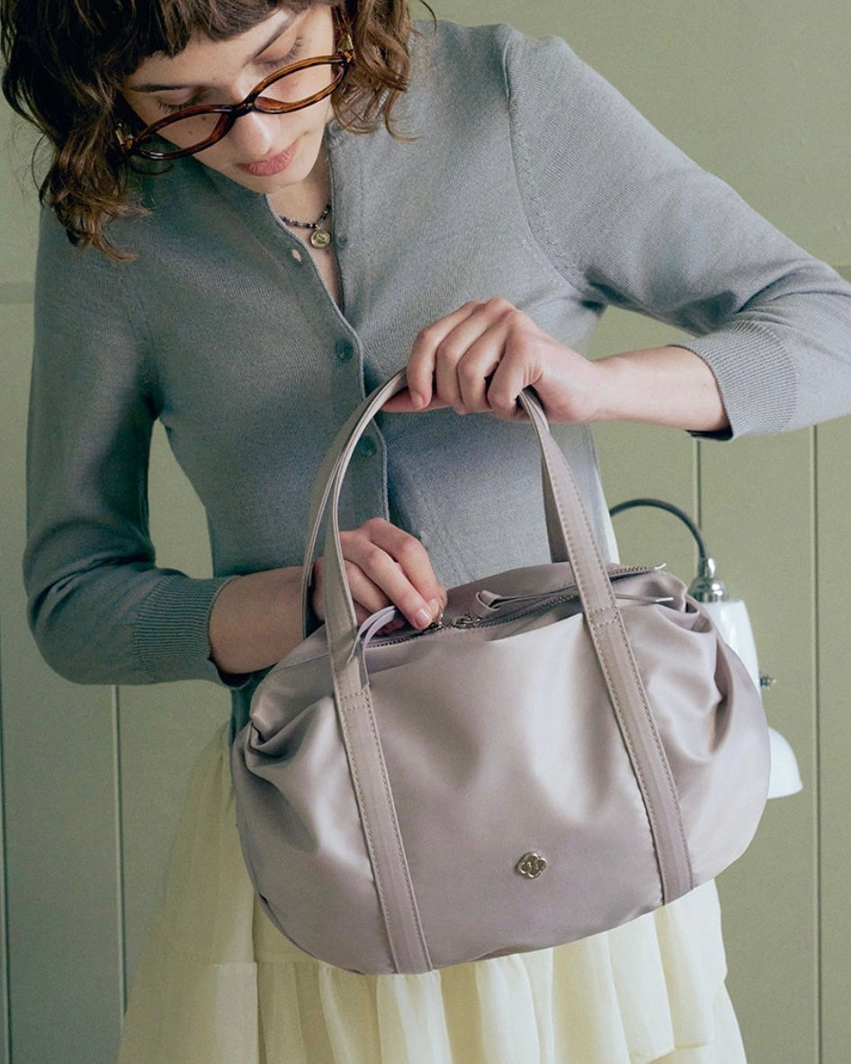 Heeari Aurora Shirring Duffel Mini Bag / lilac
