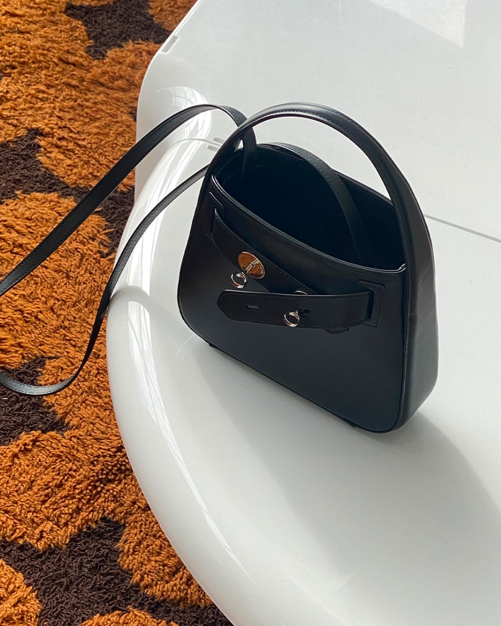 [100%牛皮] THE OFTN TILT BLACK GOLD/SILVER S/M