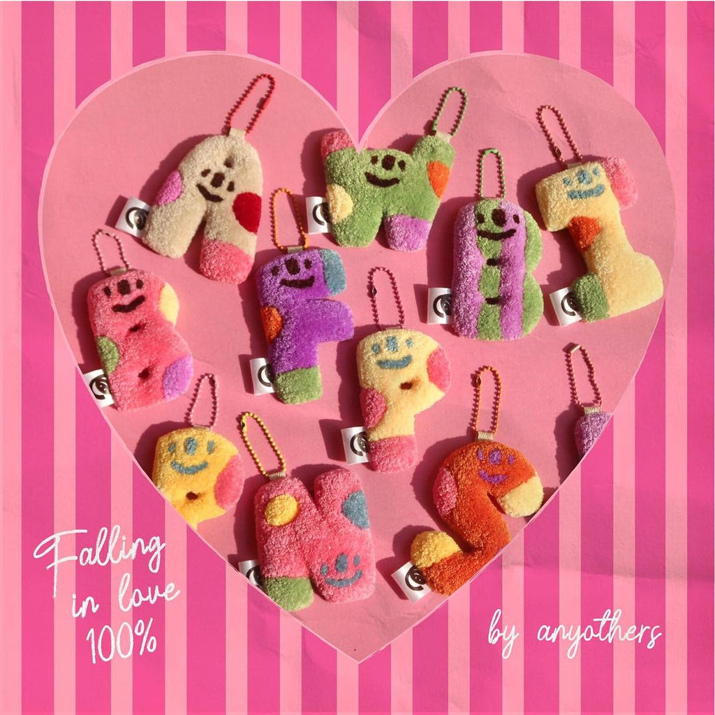 Smiley Alphabet Keychain (customize OK!)