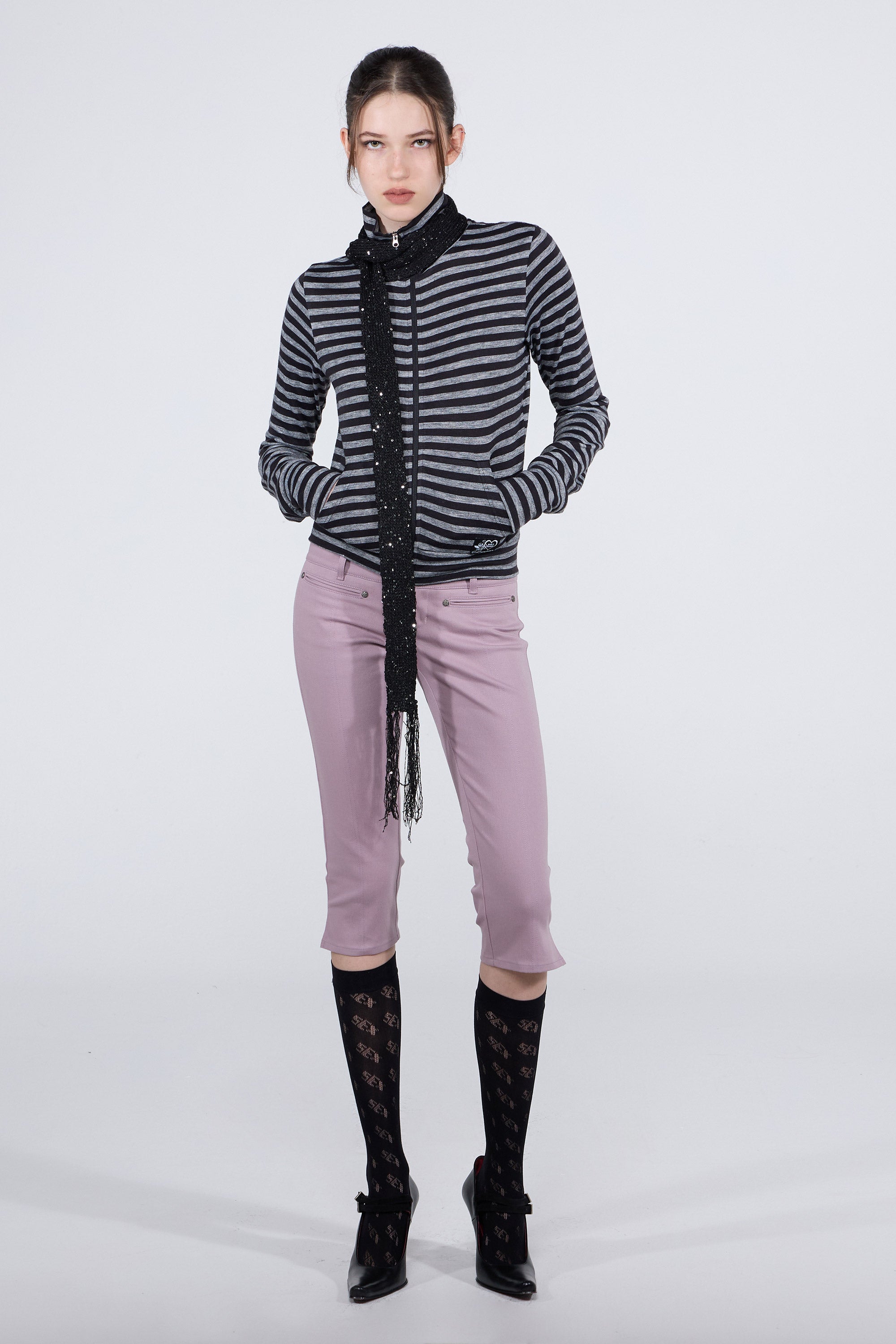 Sculptor 
Light Weight Striped Jersey Black