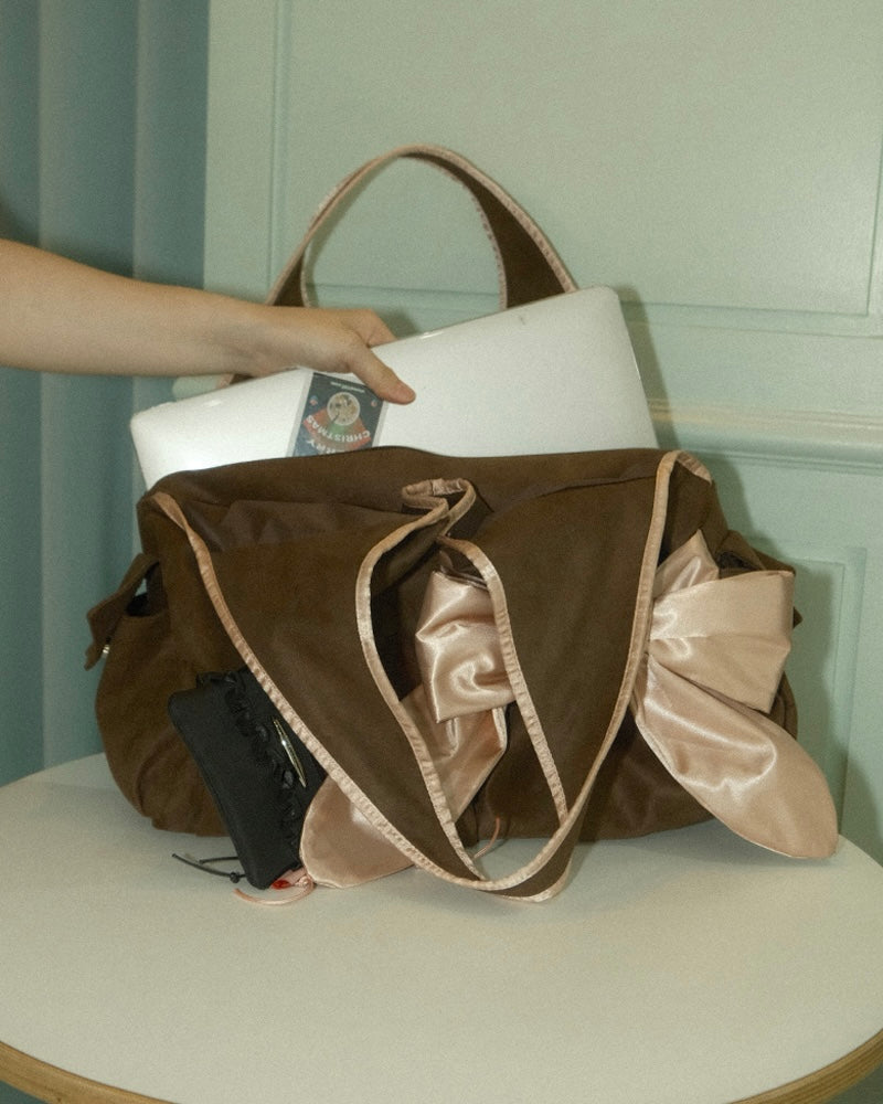 siweol Bow Shoulder Bag - taupe (winter mute ver.)