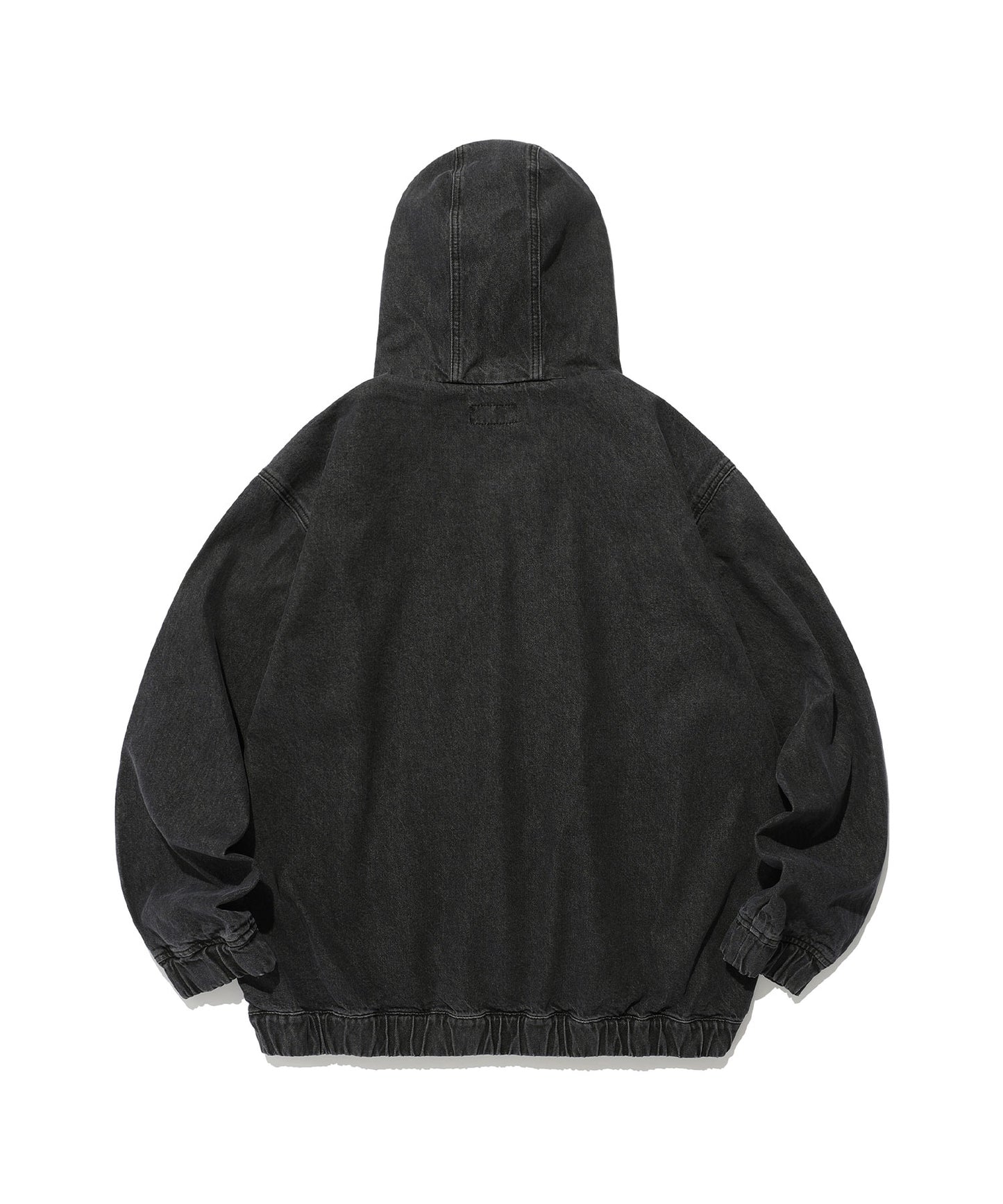 niceghostclub  STUD DENIM HOODIE JACKET [BLACK]