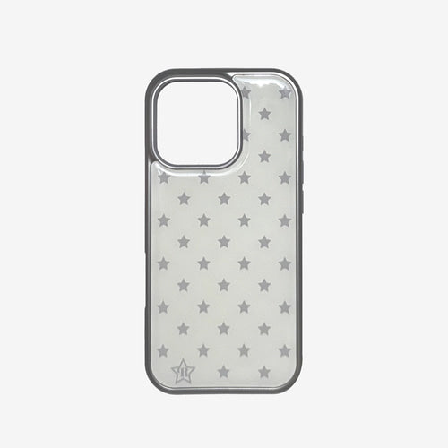 Silver Star-Dots Epoxy Bumper iPhone Case
