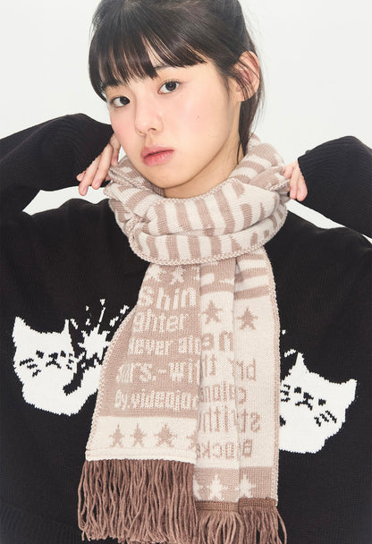 STRIPE STAR MUFFLER / 2COLORS