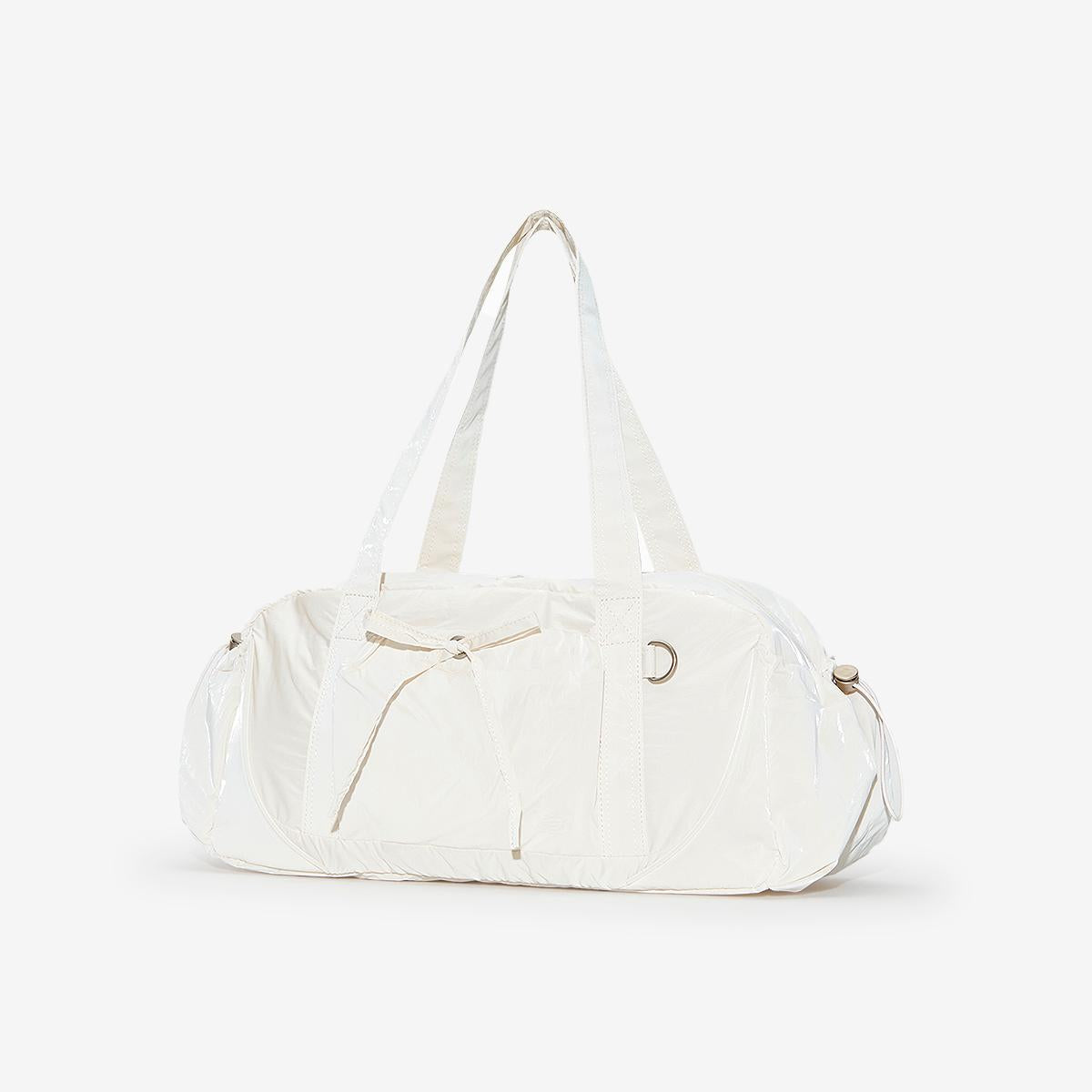 NB New Balance Glossy Ribbon Duffle Bag / White