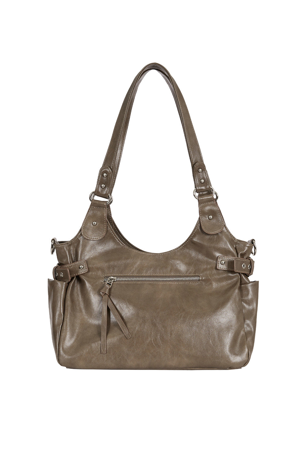 ILLIGO Amber Buckle Shoulder Bag / Beige