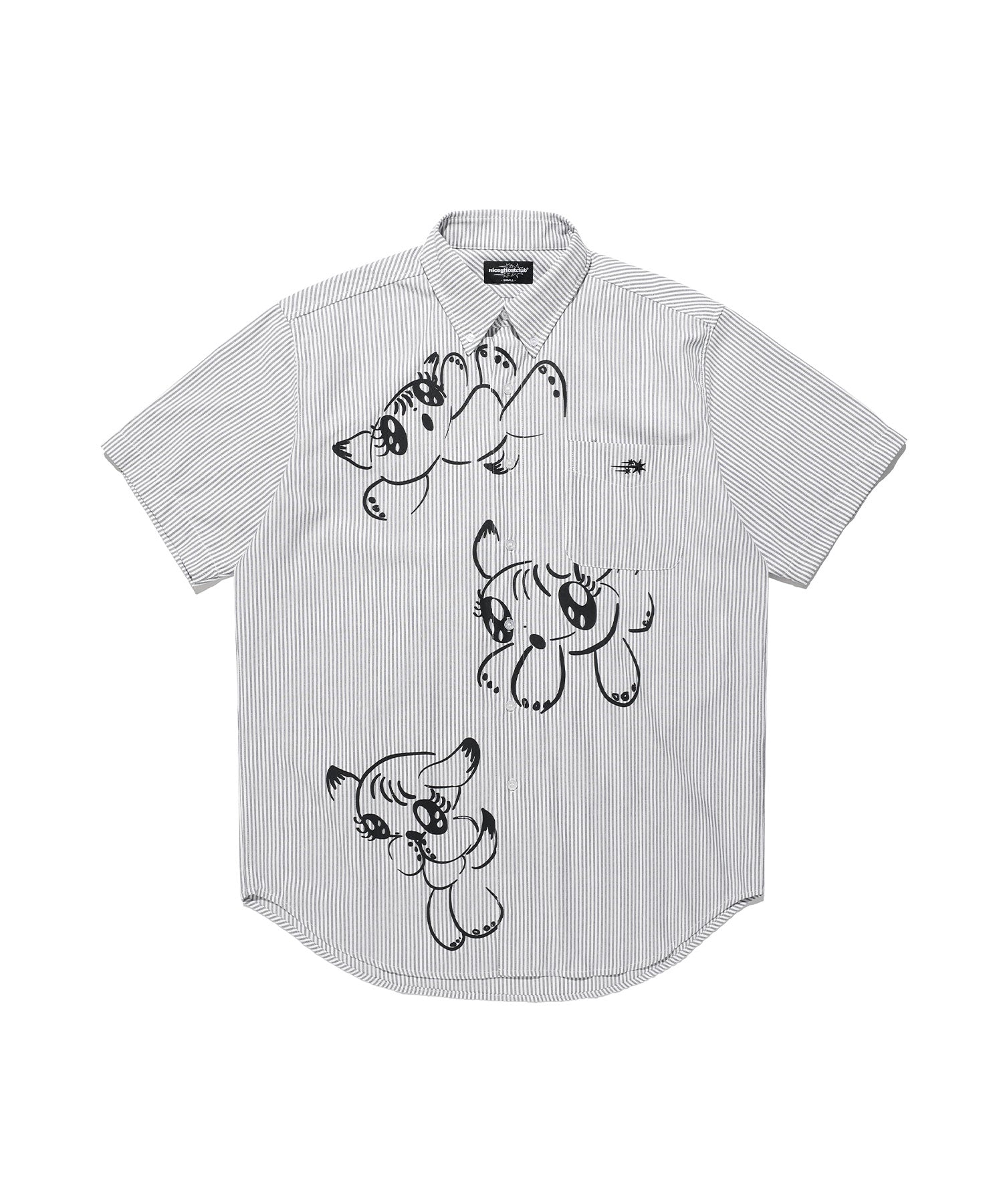 niceghostclub baby guardians stripe big big half shirt [2colors]