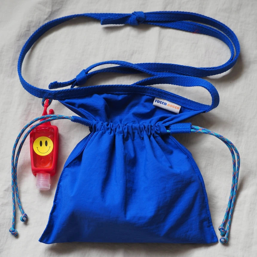Drawstring Crossbody Bag / COBALT BLUE