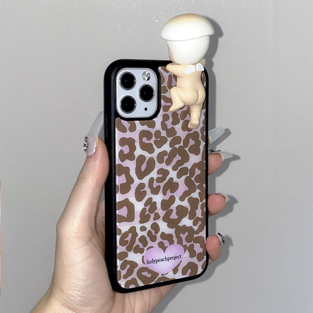 Leopard Glass Bumper iPhone Case - Caramel