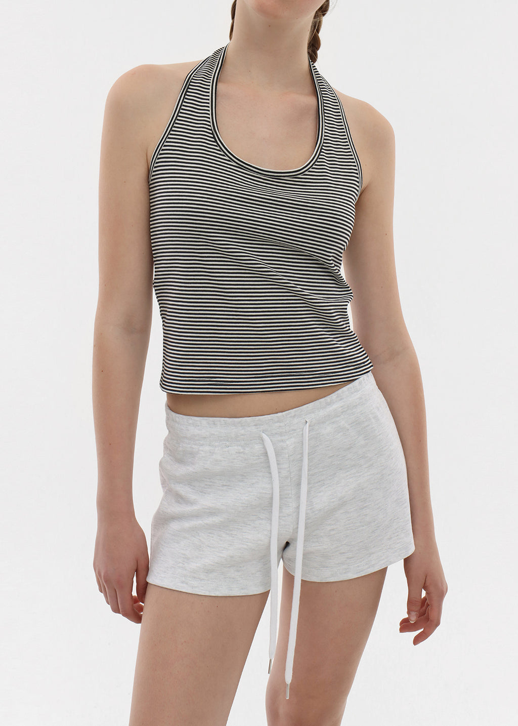 [韓國銷量破千][B-BASIC] Summer Stripe Halter Neck Top / 2colors