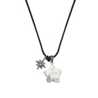 LSC Star Stone Pendant Necklace - White