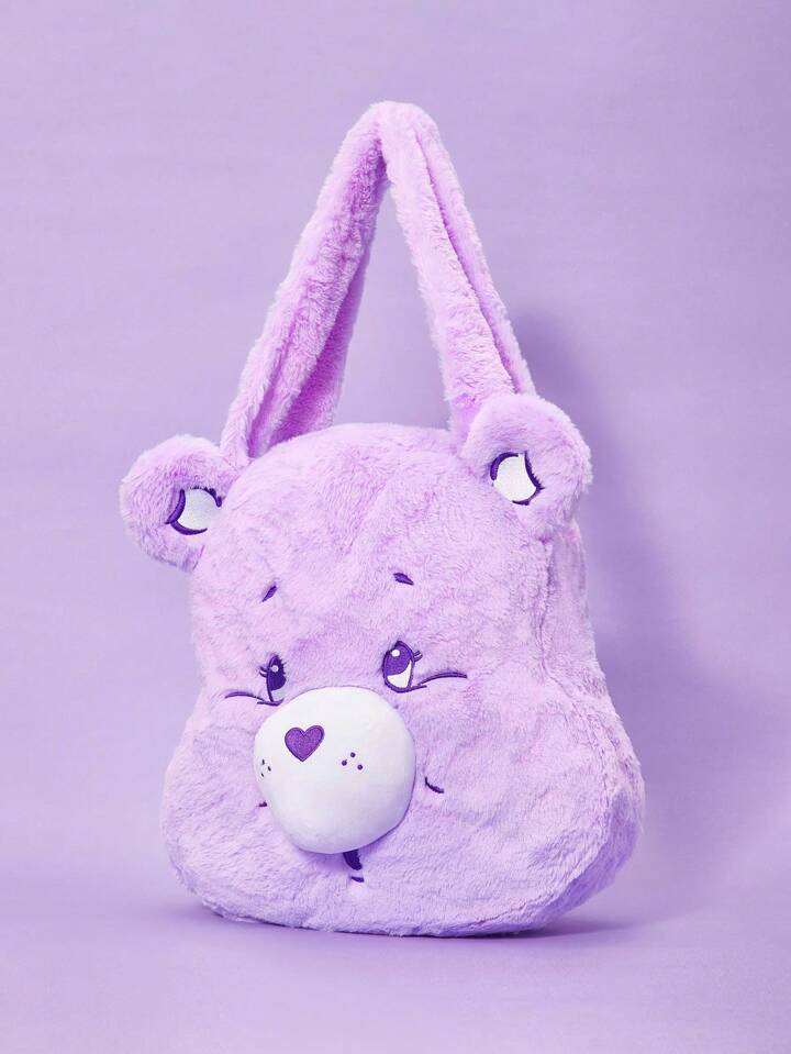 [最後1件] 海外正版 CareBears Plush Shoulder Totebag / purple