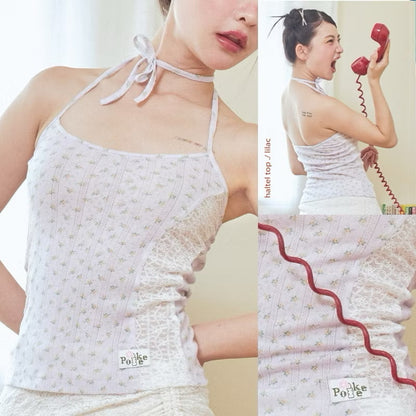 POKEE Floral Halter Top / 4patterns