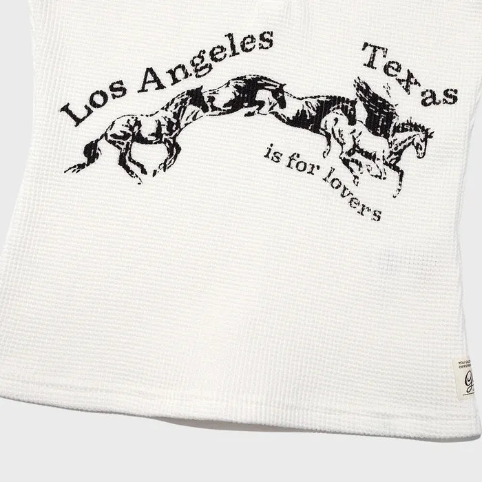 GLOWNY TEXAS WAFFLE LONG SLEEVE (WHITE)