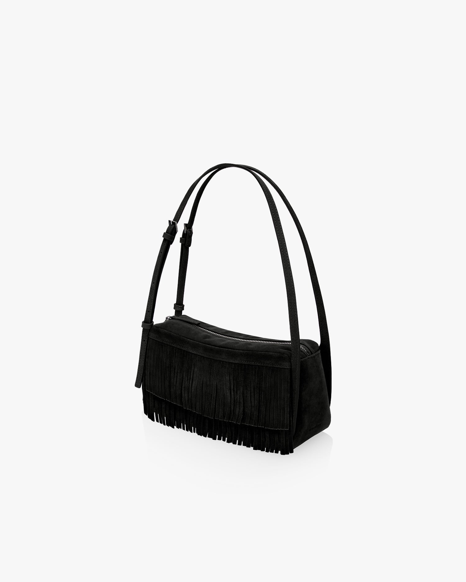 FINDKAPOOR MONO FRINGE BAG 24 - SUEDE BLACK