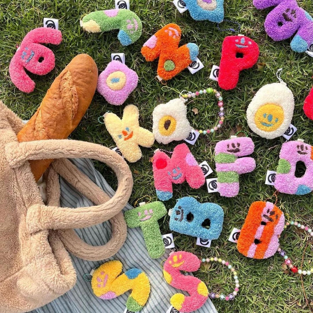 Smiley Alphabet Keychain (customize OK!)