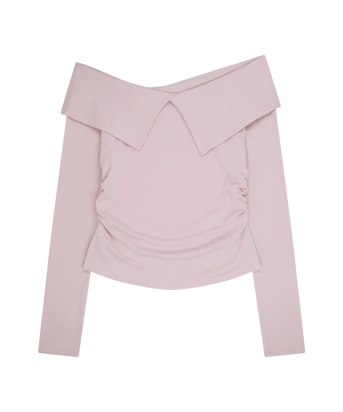 [illigo] BOW OFF SHOULDER LONG SLEEVE_PINK