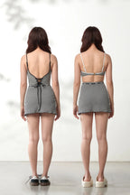 APRILPOOLDAY CLAUDIA'S FOREVERY MINI SKIRT / BLACK GINGHAM