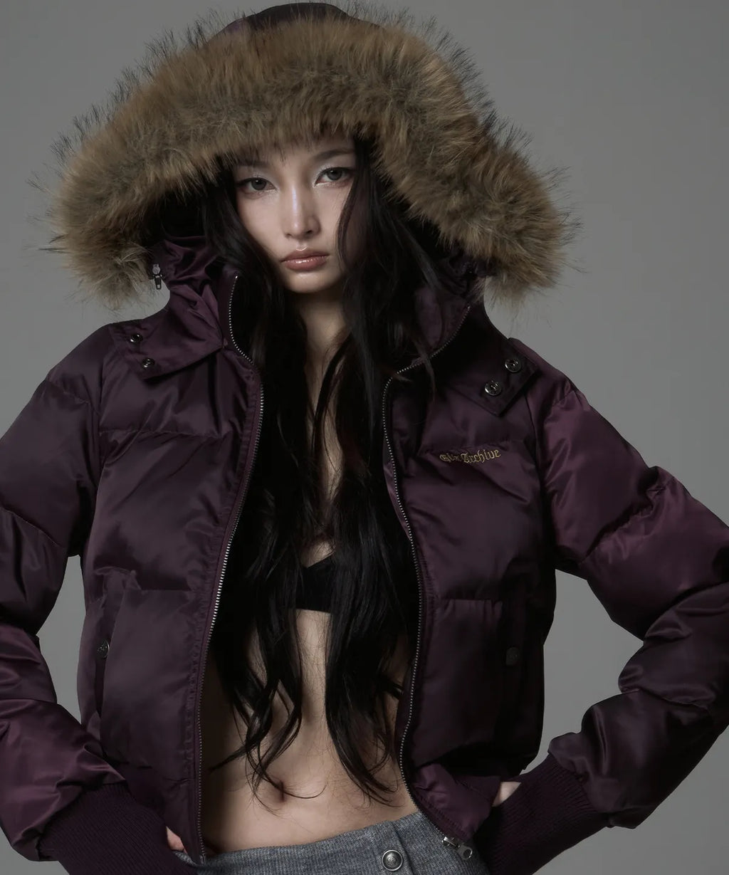 [GILA ARCHIVE] Fur Hood Light Padded Jacket - 2 Colors