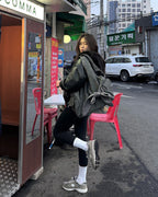 siweol Bow Shoulder Bag / Nubuck Grey