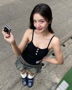 [kuudoo] Denim Flower Sandals (size 35~45 available))